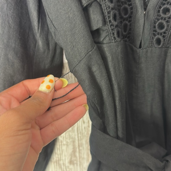 Farm Rio Black Laces & Ruffles Jumpsuit Size M NWT - Picture 12 of 14